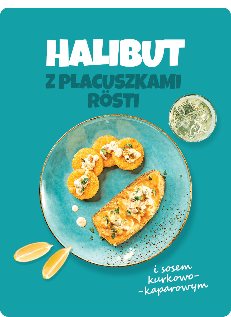 Halibut z placuszkami rösti